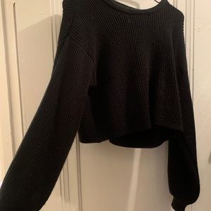 Black cropped sweater